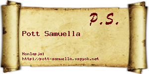 Pott Samuella névjegykártya